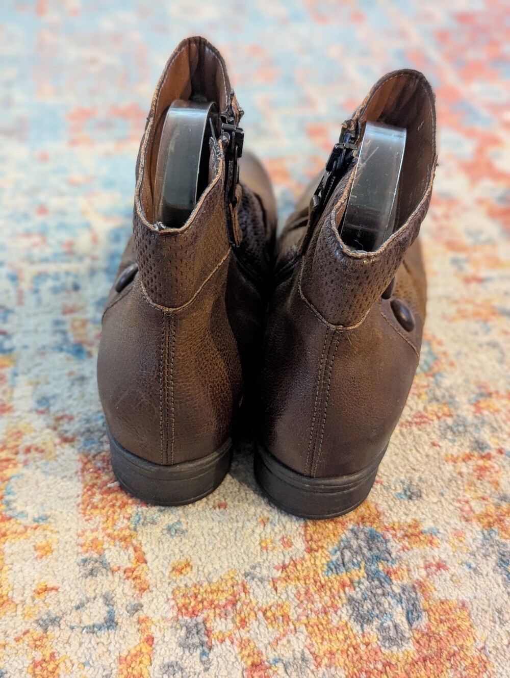 Miz Mooz Size 39 Women's 8.5 Leather Ankle Boots Sallie Hazelnut Brown - Picture 7 of 13